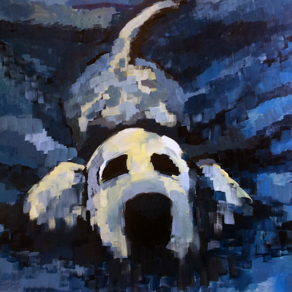 "Out for a Swim" Painting Print on Wrapped Canvas, 32"x32"