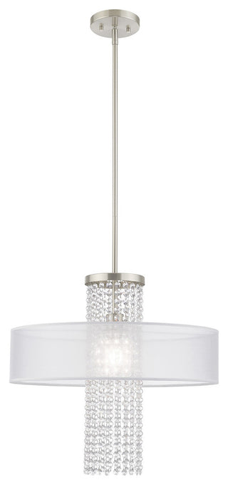 Livex Lighting Brushed Nickel 1-Light Pendant Chandelier