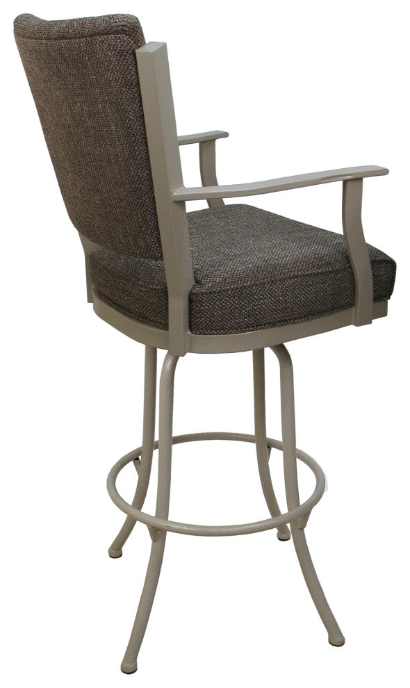 Montana Extra Tall 34" (35") Metal Bar Stool - Noam Base, Plumley Cocoa - Beige, 34"