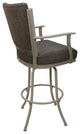 Montana Extra Tall 34" (35") Metal Bar Stool - Noam Base, Plumley Cocoa - Beige, 34"