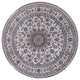 8' Round Persian Nain Wool and Silk Hand-Knotted Rug Q9365