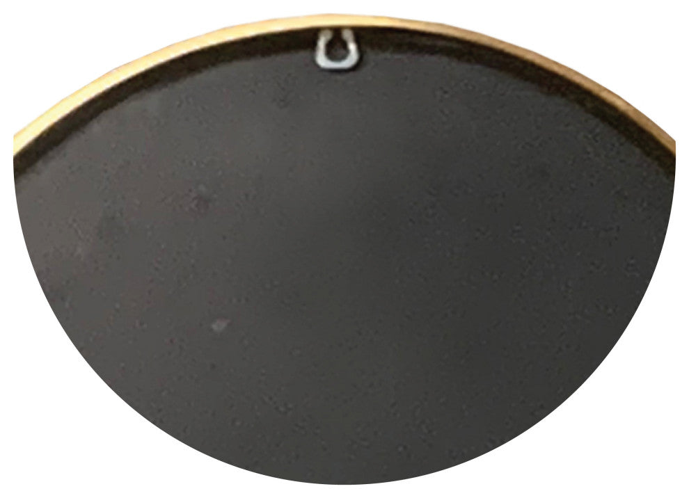 Round Copper Framed Wall Mirror, 20"