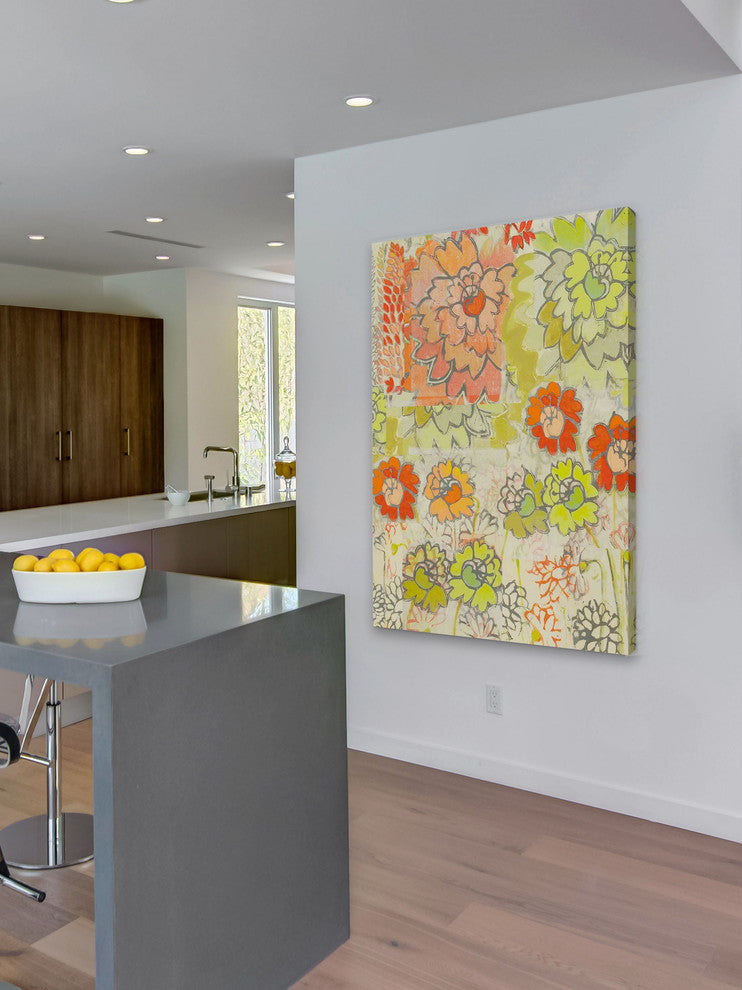 "Big Orange III" Painting Print on Wrapped Canvas