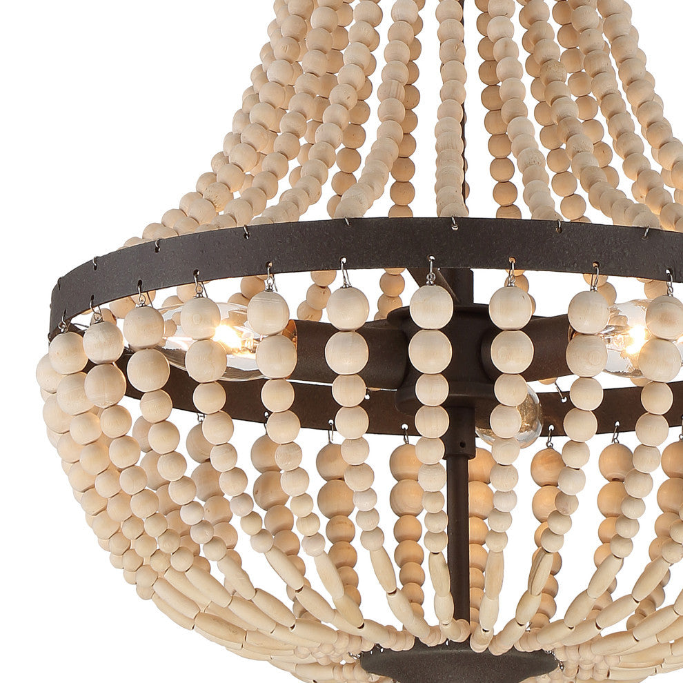 Crystorama 603-FB, 3-Light Chandelier, Forged Bronze