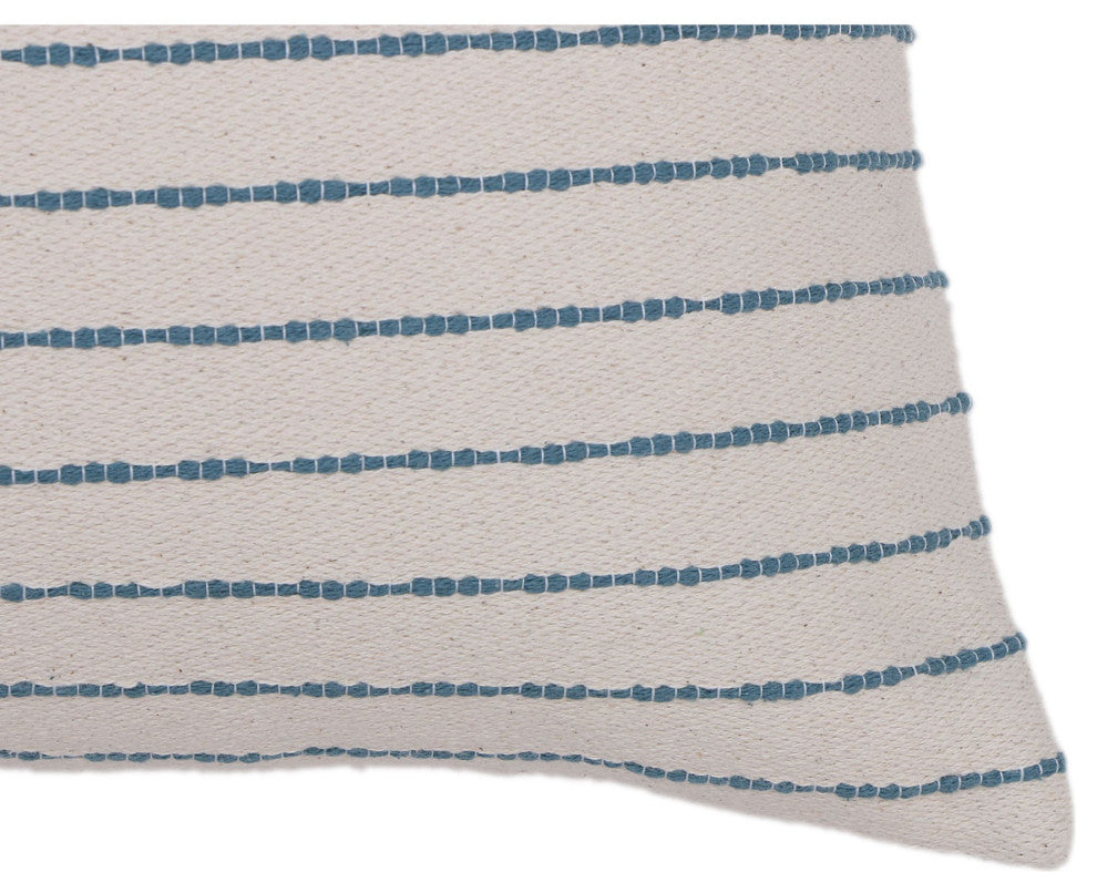 Gray Machine Woven with Tassels Burwell Throw Pillow, 20" x 20"