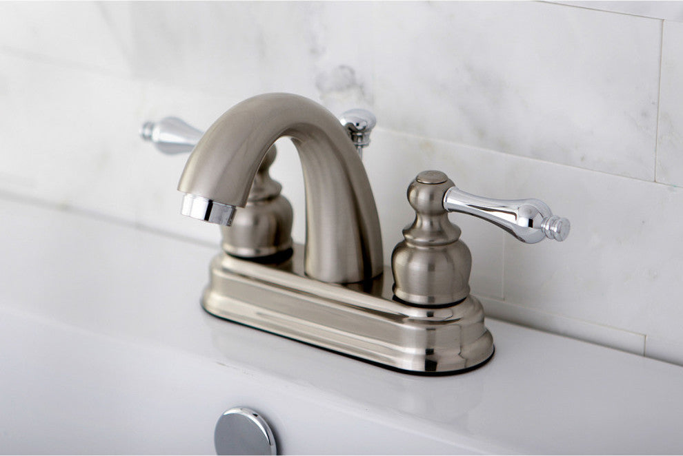 Kingston Brass 4" Centerset Bathroom Faucet, Brushed Brass