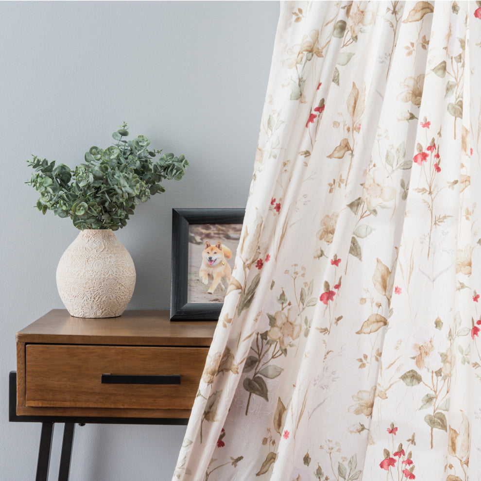 Ellis Curtain Sophia Crushed Taffeta Tailored Panel, Multi, 48"x84"