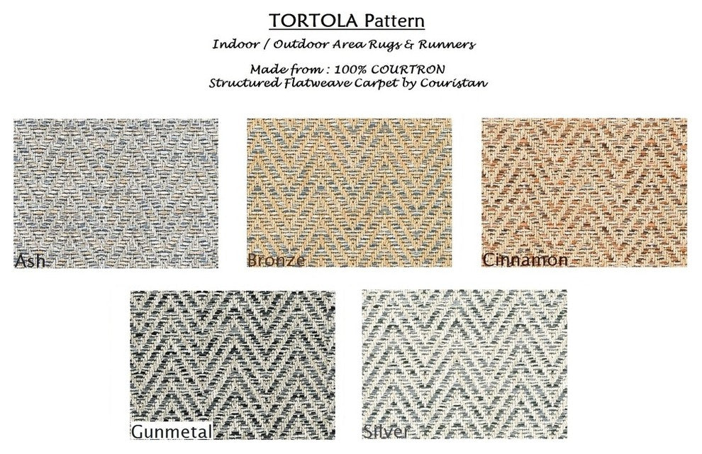 Couristan Tortola Indoor/Outdoor Accent Rugs - 50+ Custom Sizes, Cinnamon, Round 9'