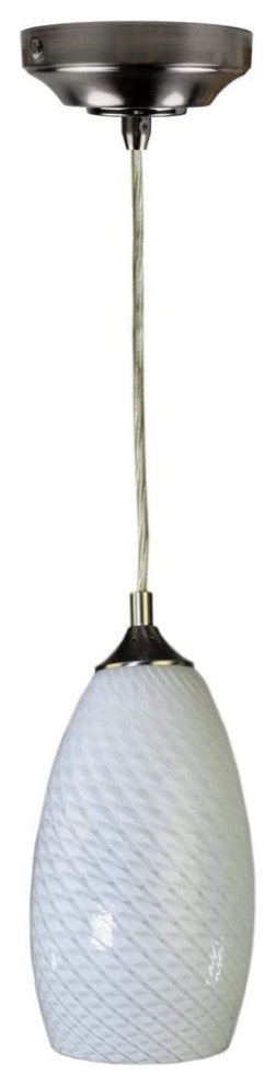 7" Pendant Light, Art Glass Shade, Hanging Light Fixture