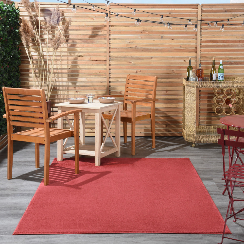 Nourison Essentials 4' x 6' Brick Red Outdoor Area Rug