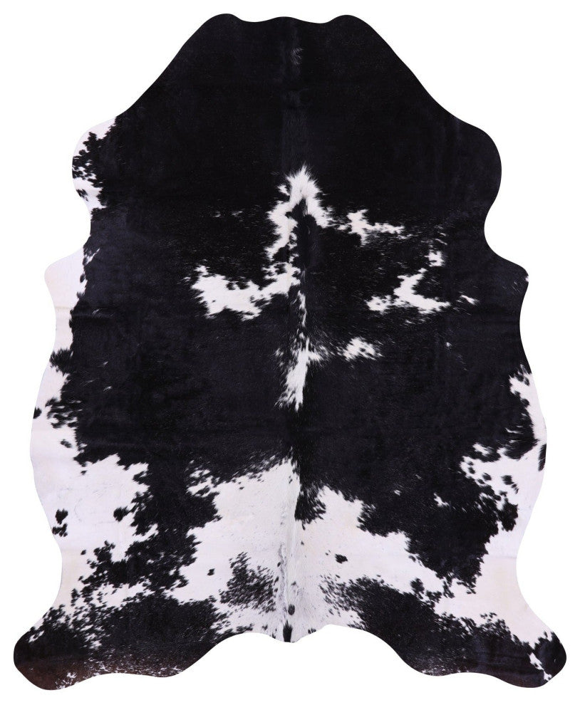 6' 10" X 5' 9" Organic Natural Hair-On Cowhide Area Rug C1666