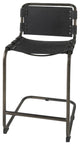 29" Black Steel Bar Chair With Footrest