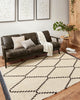 Chris Loves Julia x Loloi Alice Cream/Charcoal 18" x 18" Sample Area Rug
