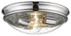 Millennium Lighting Flushmount, Chrome, Clear Seeded