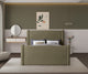 Elias Upholstered Bed, Green, Queen, Boucle Fabric