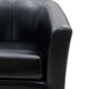 Hayden Swivel Accent Arm Chair, Black, Bonded Leather