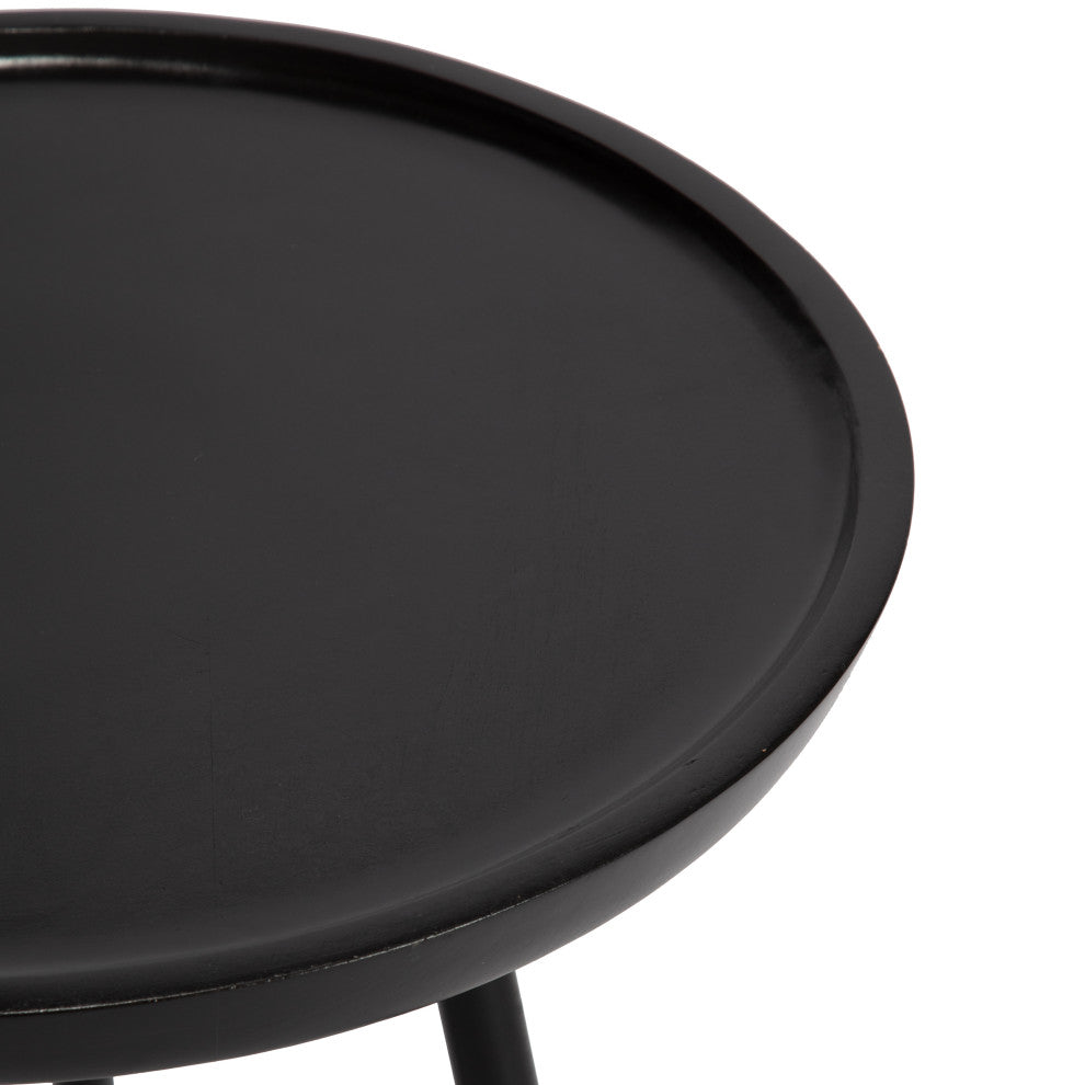 Chervey Tri Pin Side Table, Black