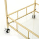GDF Studio Amaya Industrial Iron and Glass Bar Cart, Gold