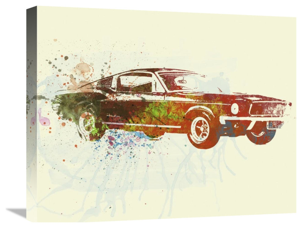"Ford Mustang Watercolor" Fine Art Print