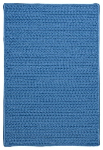 Simply Home Solid H870 Blue Ice Indoor/Outdoor Area Rug, Rectangular 3'x5'