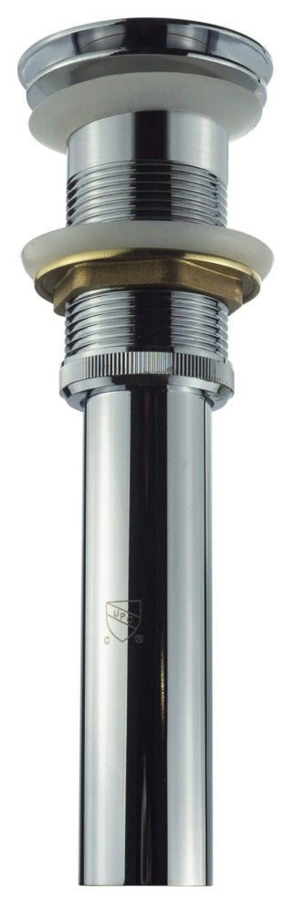 Fine Fixtures Pop-Up Bathroom Sink Drain Without Overflow, Polished Chrome