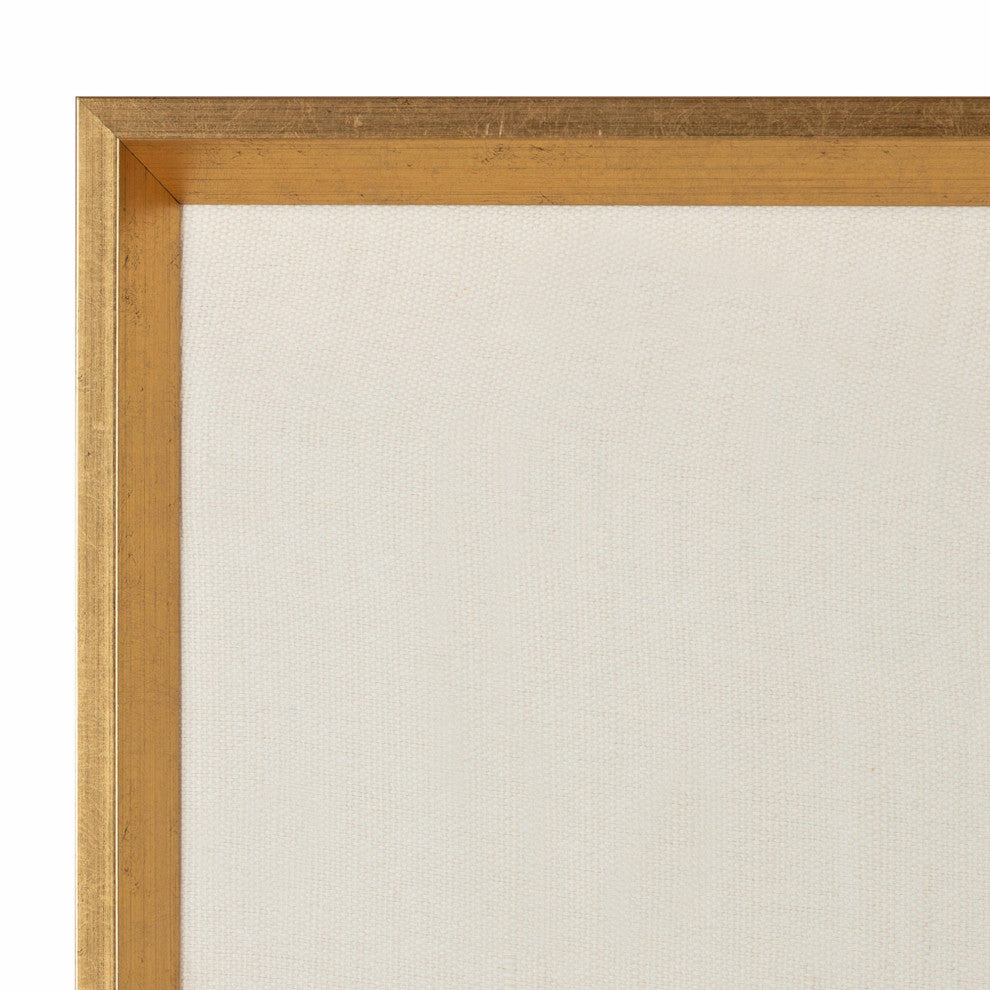 Calter Framed Linen Fabric Pinboard, Gold 29.5x29.5