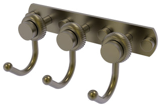 Mercury 3 Position Multi Hook with Twisted Accent, Antique Brass