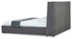 Modern Artemis Grey Fabric King Size Bed with Gas Lift Storage