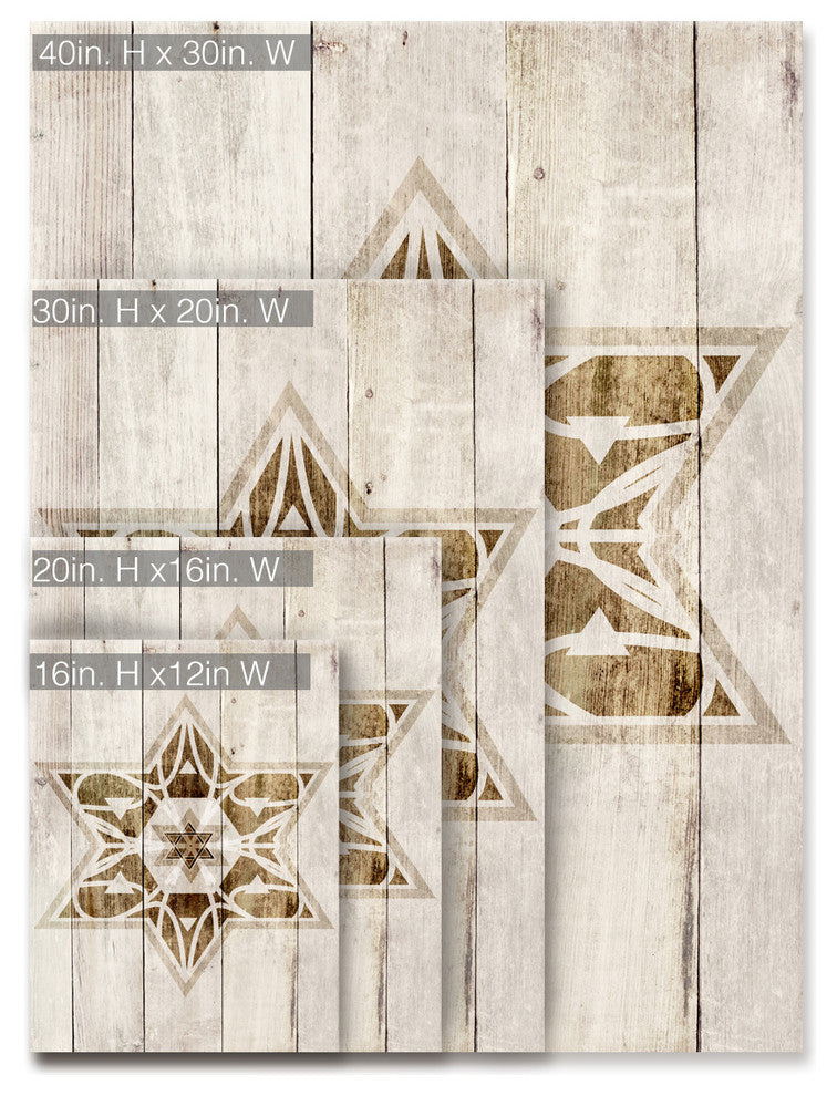 Ready2HangArt Inspirational 'Star of David VII' Wrapped Canvas Wall Art