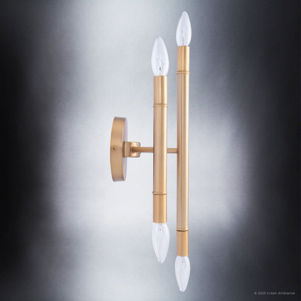 Luxury Mid-Century Modern Wall Sconce, Brushed Brass, ULB2230