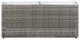 Garden Raised Bed with 2 Pots 90x7.9"x15.7" Poly Rattan Gray