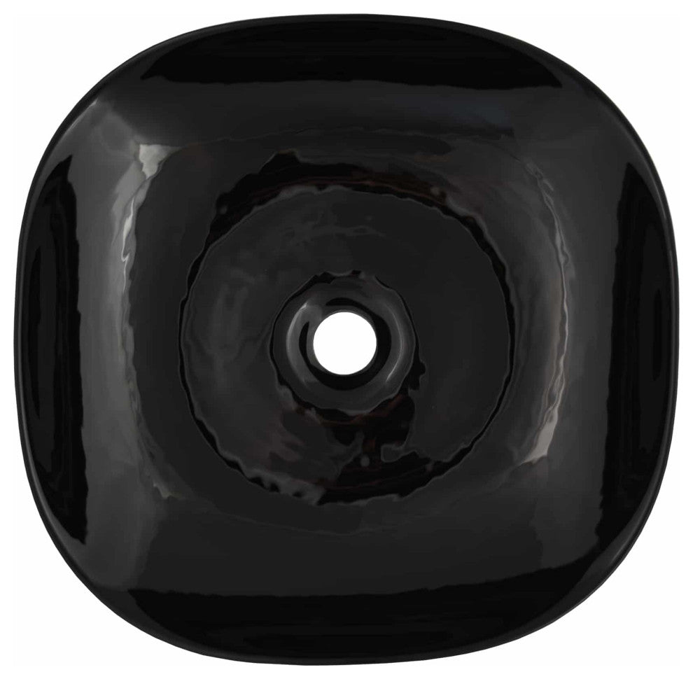 Lido Murano Glass Bathroom Sink, Abyss