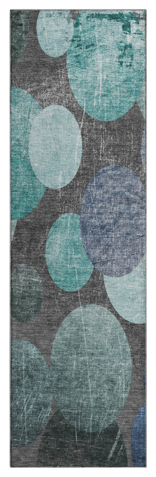Premium Machine Washable Mayfield AMF556 Teal 2'3" x 7'6" Runner Rug