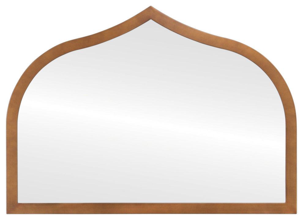 Verdon Framed Mantel Mirror, Teardrop Cathedral, 38.4"x27.4", Autumn Bronze