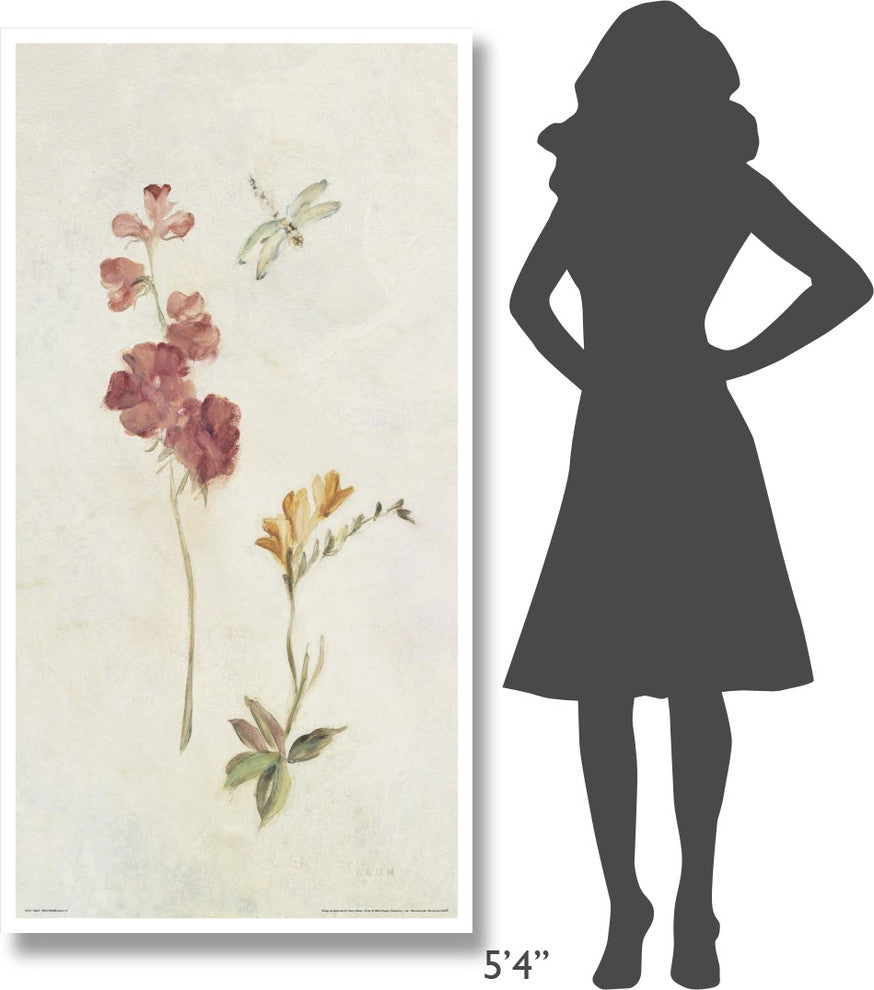 "Wild Wallflowers II" Digital Paper Print by Cheri Blum, 32"x62"