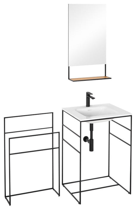 C2 24" Single Bathroom Vanity Set With Mirror