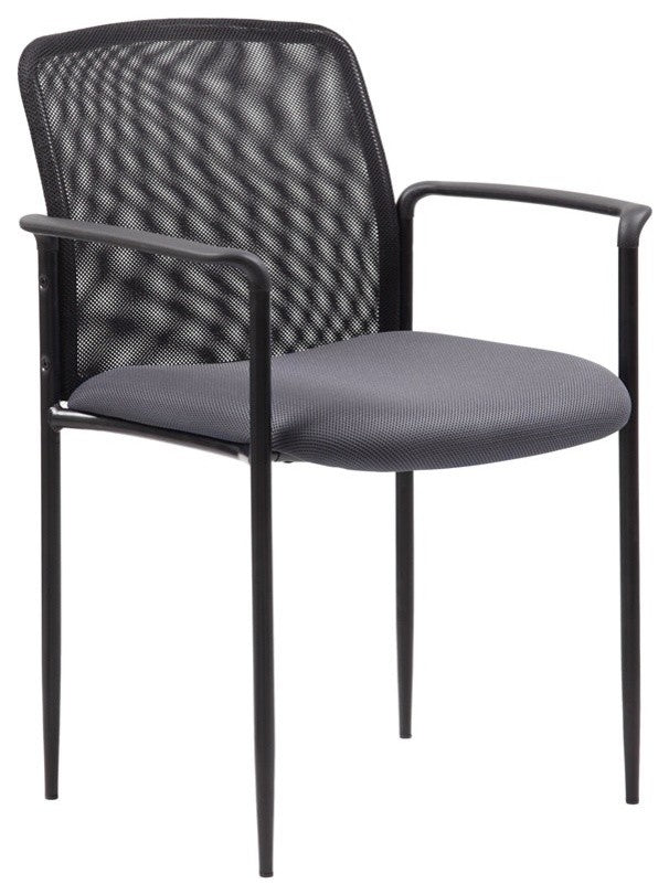 Boss Stackable Mes Guest Chair, Gray