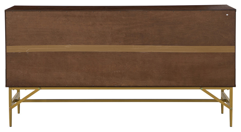Julian Contemporary 4 Door Sideboard, Walnut
