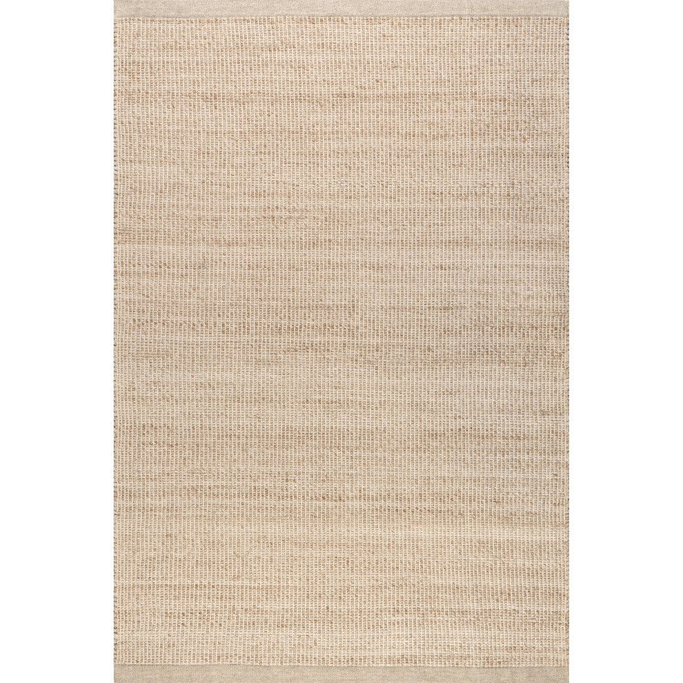 Frenshe Interiors x RugsUSA Palisades Marled Rug, Beige 6' x 9'