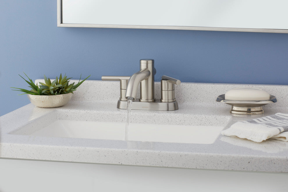 Parma Two Handle Centerset Lavatory Faucet Chrome, Brushed Nickel