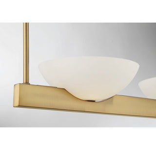 Fallon 3-Light Linear Chandelier, Warm Brass