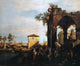 Canaletto  A Landscape with Ruins, 20"x25" Gallery Wrapped Canvas Print