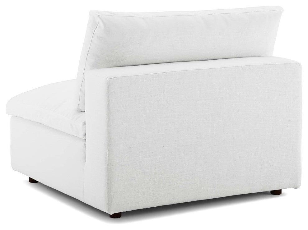 Commix Down Filled Overstuffed 4 Piece Sectional Sofa Set, White