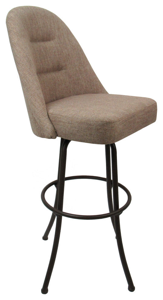 Swivel Counter 26" 30" Extra Tall 34" Metal Bar Stool M-235, Basin Beige - Coffe
