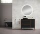 Ikon Modern Standing Bathroom Vanity, Matt Black, 40" 2dr+1d