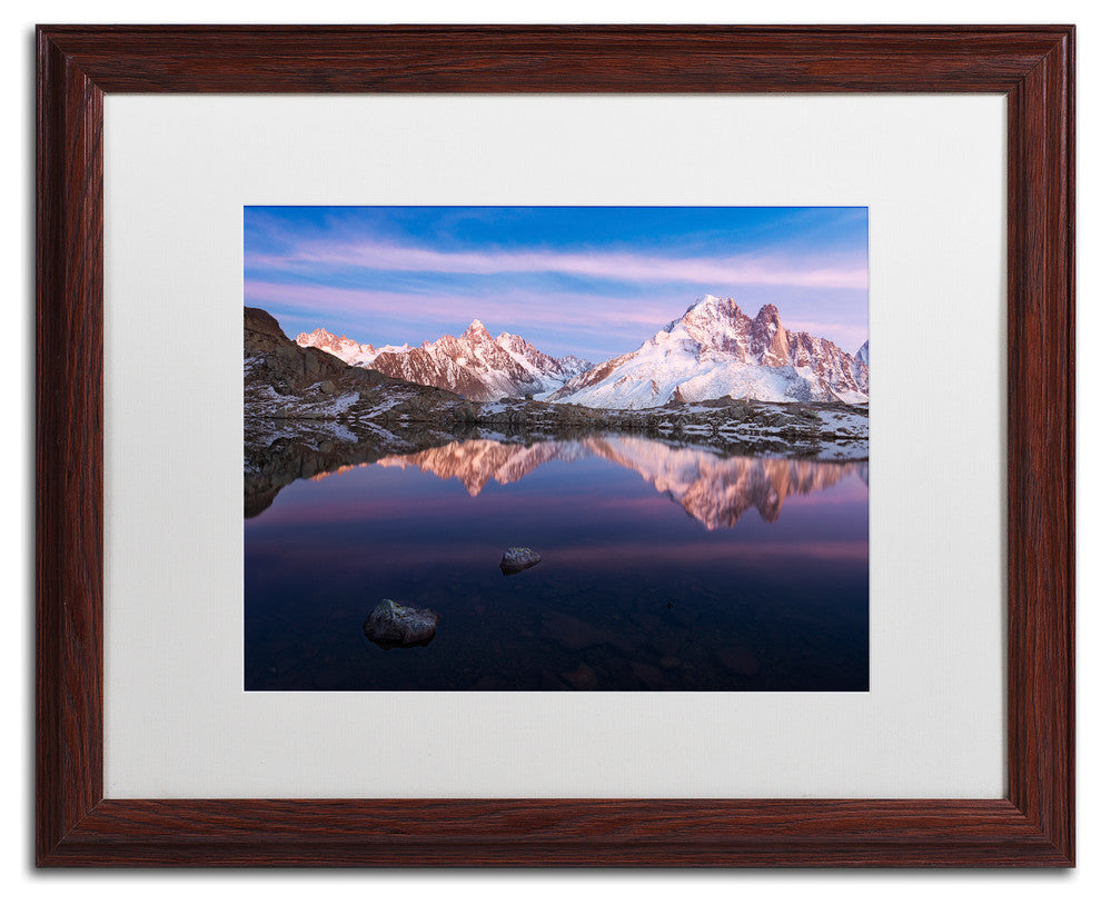 Mathieu Rivrin ''For A Pink World'' Matted Framed Art, Wood Frame, White, 20x16