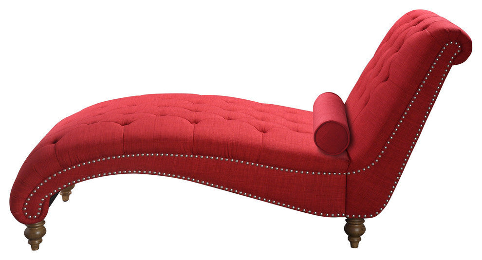 Yarmouth Chaise Lounge, Burgundy