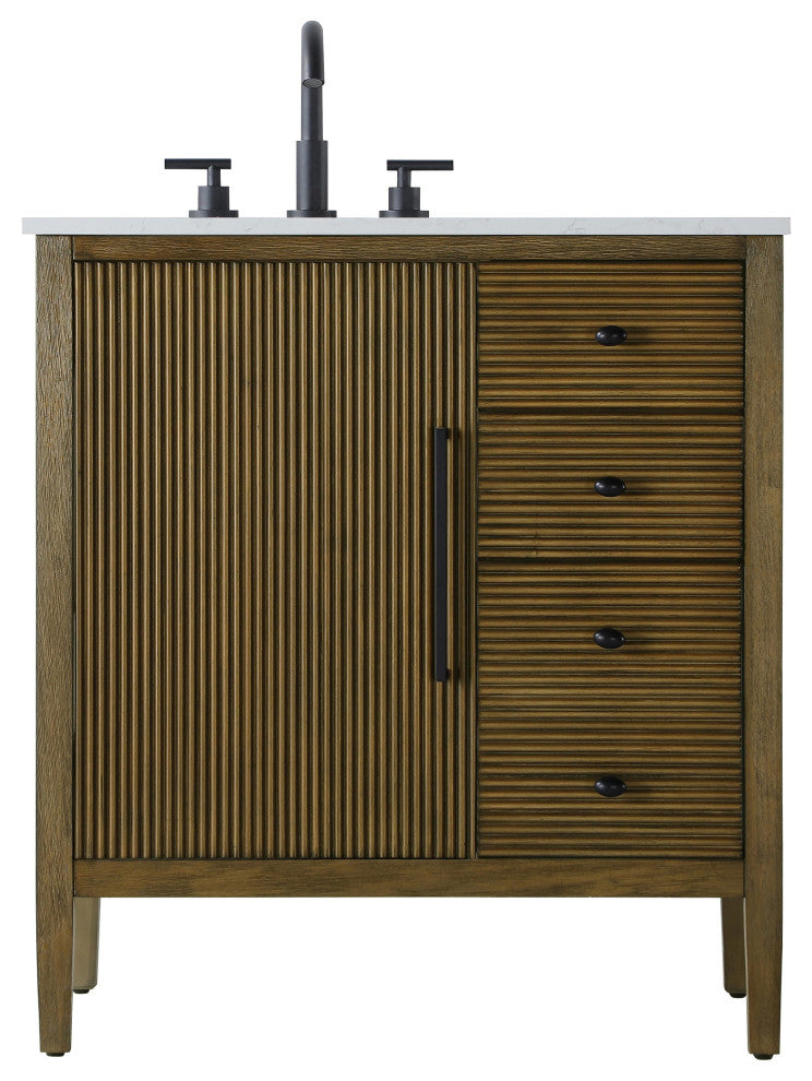 Home Living 32" Single Bathroom Vanity, Hazel Oak