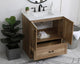 Home Living 30" Single Bathroom Vanity, Natural Oak With Backsplash