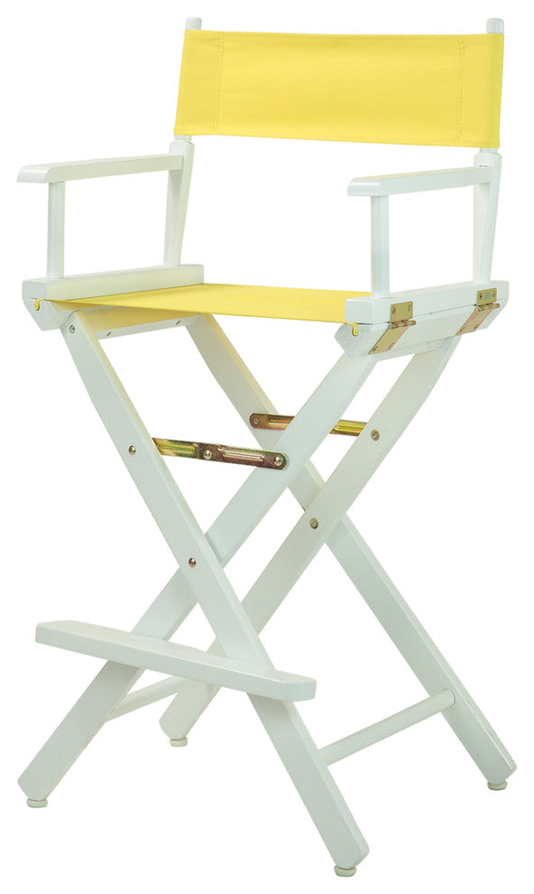 030" Director's Chair White Frame-Yellow Canvas